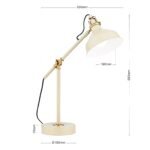 Veioza vintage SCHILLER cu brat flexibil, E14 1x40W otel finisaj kaki-alama antica, 59cm IP20 ORION - imagine 6