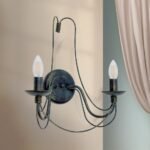 Aplica VELA, E14 2x40W otel finisaj antic, 40x40cm IP20 ORION