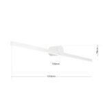 Aplica LED pentru oglindă baie BEAUTY, 101 cm, LED24W/1820lm/3000K aluminiu finisaj alb IP54 ORION - imagine 6