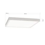 Plafoniera LED LERO, titan, patrat, 30cm LED27W/2700lm/4000K aluminiu IP 20 ORION - imagine 5