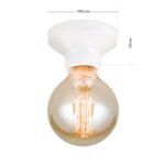 Plafoniera FROST, E27 1x40W fara bec, ceramică finisaj alb, 9.5cm IP20 ORION - imagine 5