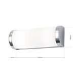 Aplica baie Tea, Crom, G9 2x40W, 25.5cm, IP44, Orion - imagine 6
