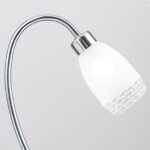 Veioza CARLA, cu abajur din sticlă cu model decorativ perforat, G9 1x40W otel finisaj crom, 32cm IP20 ORION - imagine 4