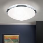 Plafoniera RIMA, cu abajur din sticlă opal mat, E27 2x40W otel finisaj crom, 32cm IP20 ORION