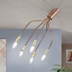 Plafoniera COPPY, E14 5x40W fara bec, cupru masiv, 60cm IP20 ORION - imagine 3