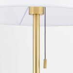 Lampadar LUDWIG, cu abajur de in, E27 1x40W otel finisaj alama antica, 157cm IP20 ORION - imagine 3