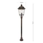 Lampadar pentru exterior KENZO,  E27 1x60W aluminiu finisaj cupru/negru inaltime 120cm IP44 ORION - imagine 6