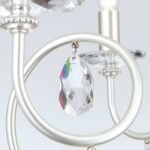 Candelabru GIADA, 74cm 6xE14/40W cristale SPECTRA Swarovski, cadru otel finisaj argintiu mat IP20 ORION - imagine 3