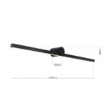 Aplica LED pentru oglindă baie BEAUTY, 101 cm, LED24W/1820lm/3000K aluminiu finisaj negru IP54 ORION - imagine 6
