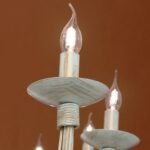 Candelabru VELA, E14 16x40W otel finisaj antic fildes-auriu, 125-375cm IP20 ORION - imagine 5