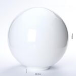 Abajur din sticlă groasa cu filet, Ø 200mm, finisaj opal lucios, orificiu 84mm ORION - imagine 2