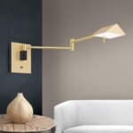 Aplica LED BOSTON, variator tactil, USB, adancime reglabila 57cm, LED 6W/600lm/3000K aluminiu finisaj negru-auriu IP20 ORION - imagine 3