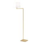 Lampadar CARTLON, cu montare rotativă cu abajur textil, E27 1x40W otel finisaj alama periata, 127cm IP20 ORION - imagine 2