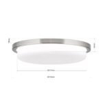 Plafoniera LED LEROX, otel finisaj crom satinat, Ø 30cm LED29W/2100lm/3000K IP20 ORION - imagine 5