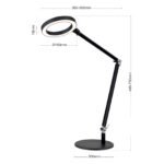 Lampă de masa LED RINGO, 40-75 cm, LED12W/1100lm/2700K aluminiu finisaj negru IP20 ORION - imagine 6