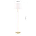 Lampadar LUDWIG, cu abajur de in, E27 1x40W otel finisaj alama antica, 157cm IP20 ORION - imagine 5