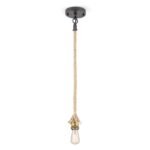 Pendul BASSENA, E27 1x40W fara bec, otel negru-finisaj alama antica, 100cm IP20 ORION - imagine 2