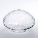 Abajur din sticlă decorativa BUDAPEST 415, Ø 135mm, finisaj décor clar decupat, inaltime 130mm, gaura 100mmORION
