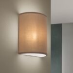 Aplica UFO cu abajur de in, E14 1x40W, otel finisaj maro, 22x18cm IP20 ORION