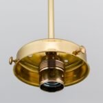 Suspensie pentru abajur cu guler de 10 cm, E27 60W Lungime 40 cm, alama aurie ORION - imagine 2
