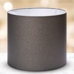 Abajur din material textil SHADE 309, Ø 250mm, finisaj gri, inaltime 220mm ORION
