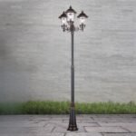Lampadar pentru exterior KENZO,  E27 3x60W aluminiu finisaj cupru/negru inaltime 260cm IP44 ORION