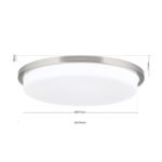 Plafoniera LED LEROX, otel finisaj crom satinat, Ø 40cm LED36W/2600lm/3000K IP20 ORION - imagine 5