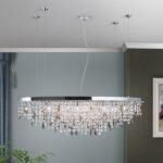 Lampa suspendata din cristal CRYSTALRIVER, H131cm 21xG9/40W sticla cristalina K9, cadru otel finisaj crom IP20 ORION - imagine 2
