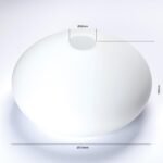 Abajur rotund din sticlă groasa EMPIRE 386, Ø 310mm, finisaj opal mat fara inel ORION - imagine 2