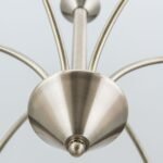 Candelabru SUSAN, cu abajur din sticlă opal mat, E14 6x40W otel finisaj alama antica, 110cm IP20 ORION - imagine 4