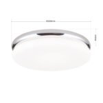 Plafoniera LED JAMES, otel finisaj crom, abajur opal mat LED24W1300lm3000 32cm IP20 ORION - imagine 6