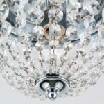 Plafoniera din cristal PLAFOND, 26cm 1xE27/40W cristal Asfour, cadru otel finisaj crom IP20 ORION - imagine 4