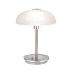 Lampa de masa FONTA, G9 1x28W, otel finisaj crom satinat, abajur sticla opal, inaltime 26.5cm ORION - imagine 2