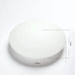 Abajur din sticlă groasa ALBA 9-345/45, Ø 450mm, finisaj opal satinat, inaltime 100mm, orificiu 300mm ORION - imagine 2