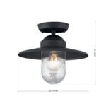 Plafoniera pentru exterior EDWARD, E27 1x60W aluminiu finisaj antracit inaltime 27.5cm IP44 ORION - imagine 6