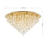 Plafoniera din cristal CELESTE, 75cm 12xG9/40W sticla cristalina K9, cadru otel finisaj auriu IP20 ORION - imagine 6