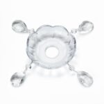 Abajur sticla 2250 Bobeche, cu pandantive, transparent, gaura 27mm, diametru 100mm ORION - imagine 3