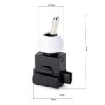 Set 5 bucăți Întrerupător basculant încorporat, Ø 12 mm, alb ORION - imagine 4