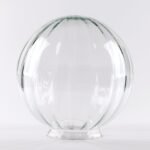 Abajur sferic din sticlă decorativa, Ø 200mm, finisaj transparent decupat, gaura 80mm ORION
