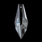 Pandantiv Candelabru cristal prisma Detroit, sticla plumb, 64x24mm, transparent ORION - imagine 2