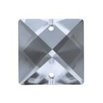 Pandantiv Candelabru cristal piatra patrata din Cristal, 2 gauri transparent 22mm ORION