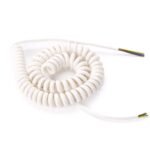 Cablu spiralat pentru Suspensie, PVC, 3x0,75 mm², 45cm, Subtire, Finisaj alb ORION