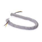 Cablu spiralat pentru Suspensie, PVC, 3x0,75 mm², 45cm, Subtire, Finisaj gri ORION