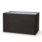 Abajur dreptunghi din material textil NANDO 12-1164, Ø 400x220mm, finisaj negru, inaltime 240mm ORION
