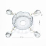Abajur sticla 2250 Bobeche, cu pandantive, transparent, gaura 27mm, diametru 100mm ORION - imagine 4