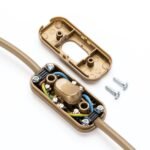Întrerupător pe fir intermediar, PVC 2A, finisaj auriu ORION - imagine 4