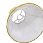 Abajur conic din matase, Ø 115mm, finisaj alb, inaltime 75mm ORION - imagine 4