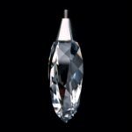 Pandantiv candelabru cristal, varf ascutit cristal STRASS Swarovski cu rotator cromat, 50x18mm, transaprent ORION - imagine 2