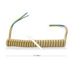 Cablu Spiralat pentru Suspensie, PVC, 3x0,75 mm², 45cm, Subtire, Finisaj Auriu, Orion - imagine 4