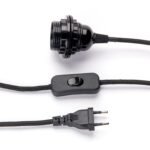 Cablu de conectare E27, întrerupător, 4 m, negru ORION - imagine 2